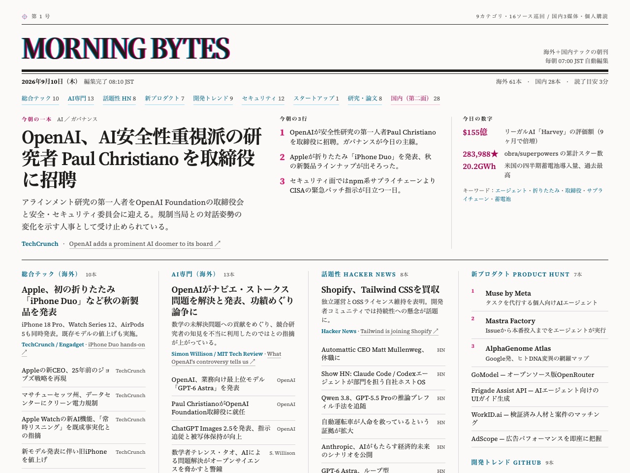Morning Bytes screenshot